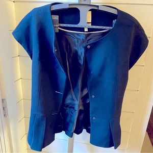 The Limited Scandal Collection Short Sleeve Black Peplum Jacket